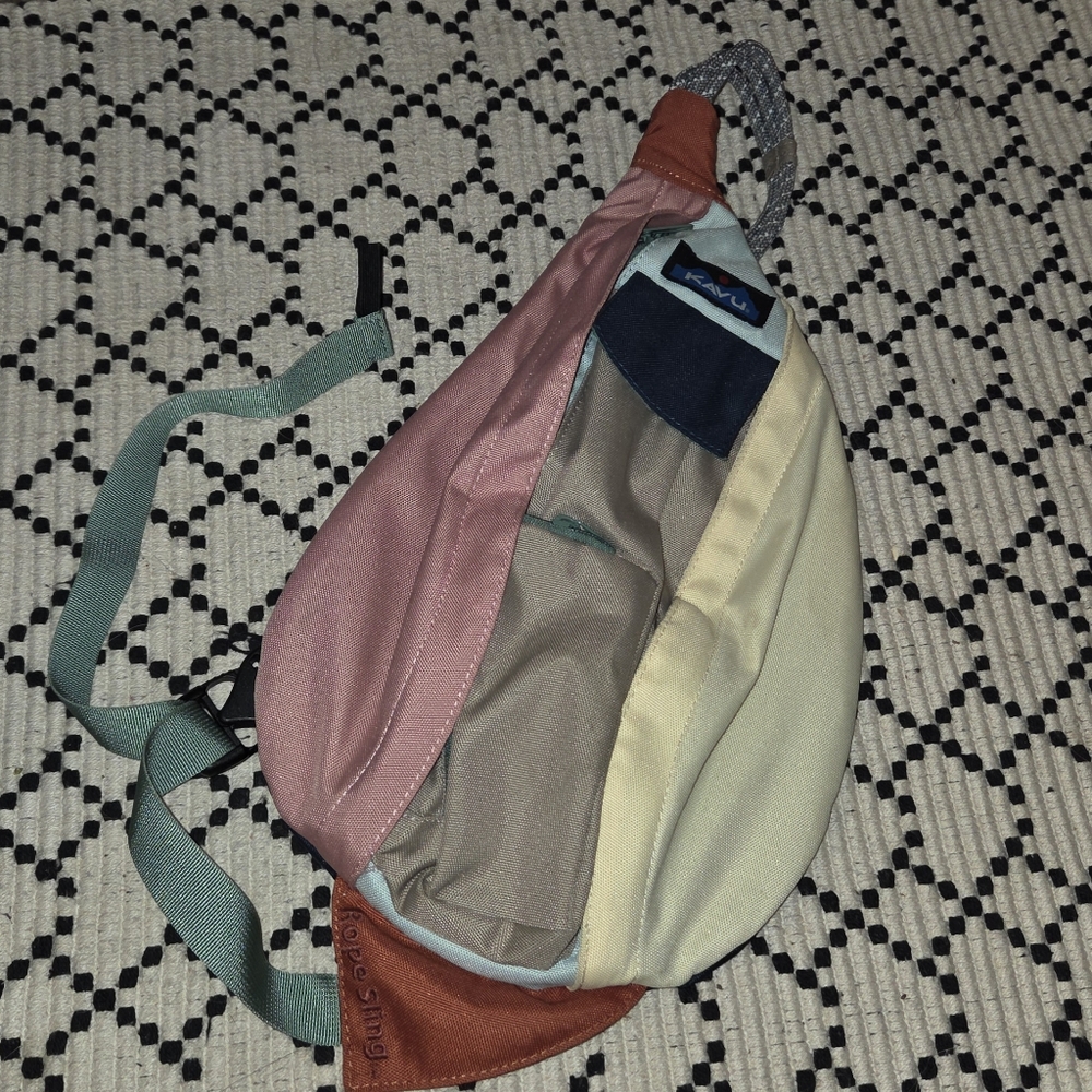 Kavu Colorful Belt Bag with Pink and Yellow